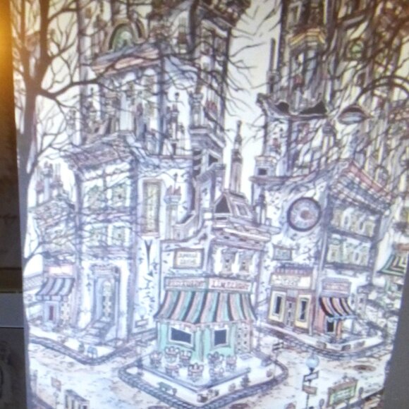 BDRM - D. Bargers? SIGNED PRINT Houses Buildings Bank Store Bank Subway Parking - Picture 2 of 4